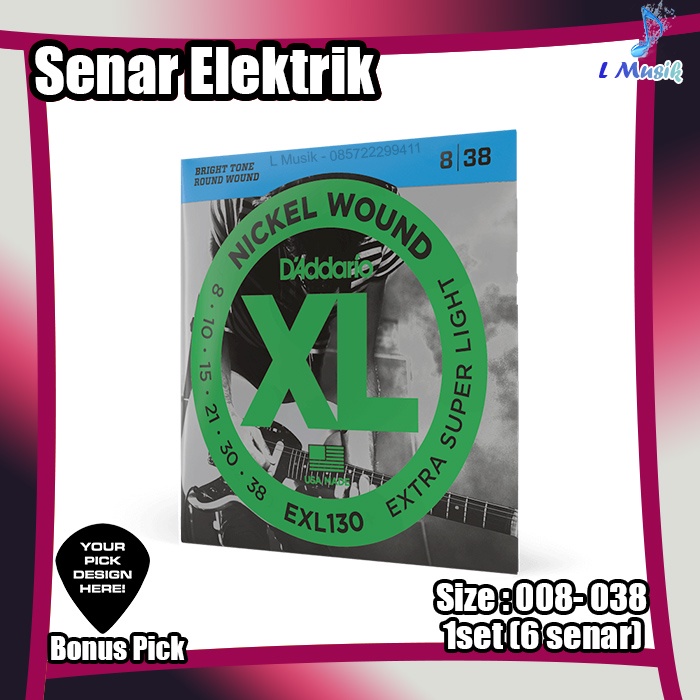 SENAR GITAR ELEKTRIK 08 D ADDARIO ELECTRIC GUITAR STRINGS