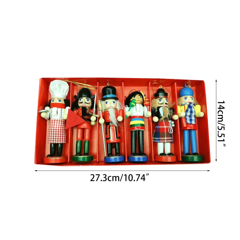 Zzz 6pcs / Set Mainan Miniatur Prajurit Nutcracker Untuk Dekorasi Rumah Boneka