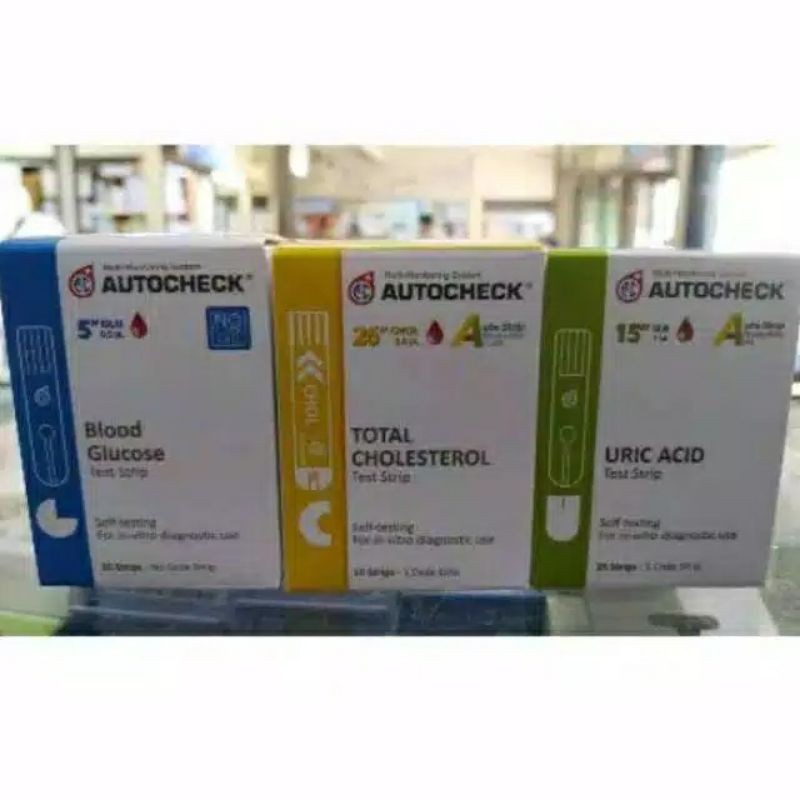 Strip Autocheck / Autocheck gula / Autocheck Asam urat / Autocheck Cholesterol