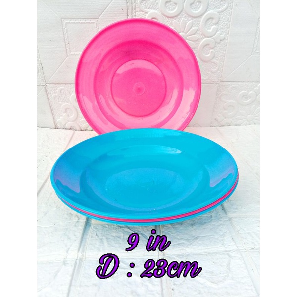 Piring makan plastik kmp dan my plast asli lentur  / piring plastik murah / piring plastik-My plast no9
