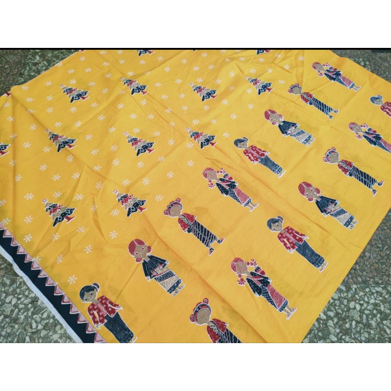 Batik | Kain Batik | Kain Batik Print Motif Natal | Batik Natal Proses Print