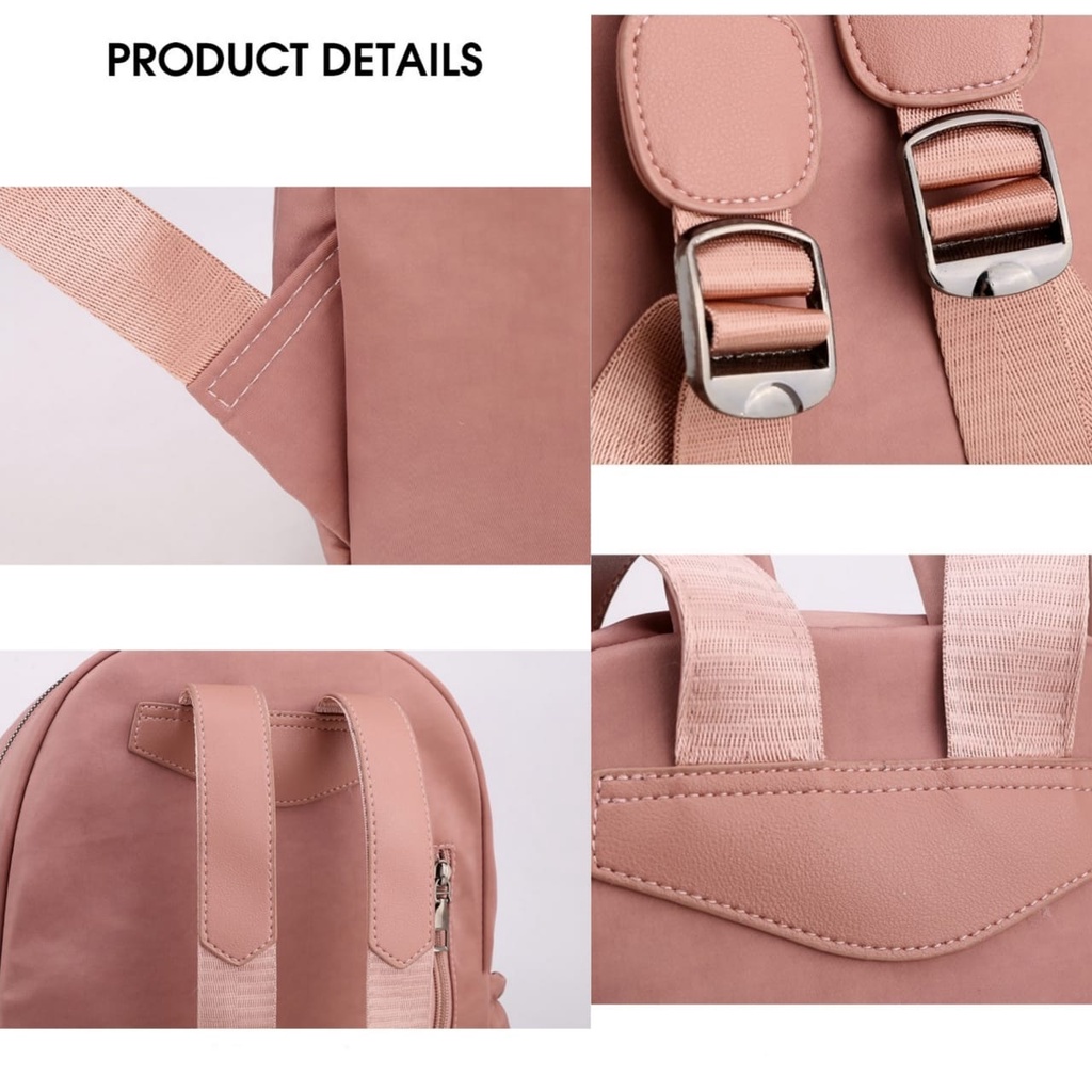 TAS RANSEL WANITA 3 RESLETING GENDONG PUNGGUNG ANTI AIR LUSCA TA454P3 MINI BACKPACK CEWEK KOREA KEKINIAN MURAH KECIL PREMIUM IMPORT BATAM