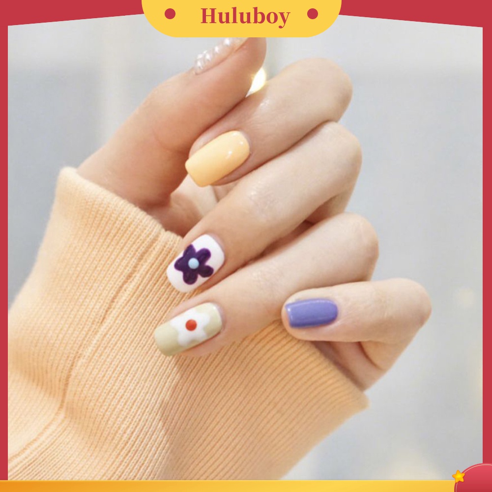 Huluboy Huluboy♡ Stiker Kuku Full Cover Motif Alpukat / Daun / Kaktus Anti Air Untuk Dekorasi Nail Art DIY