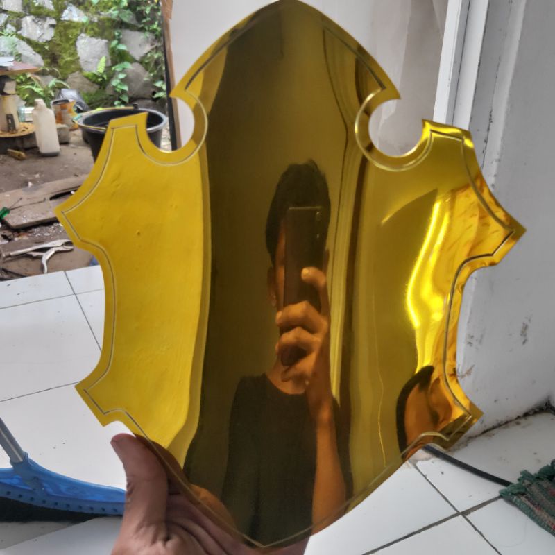 visor vixion bahan plat alumunium cat candy super gold