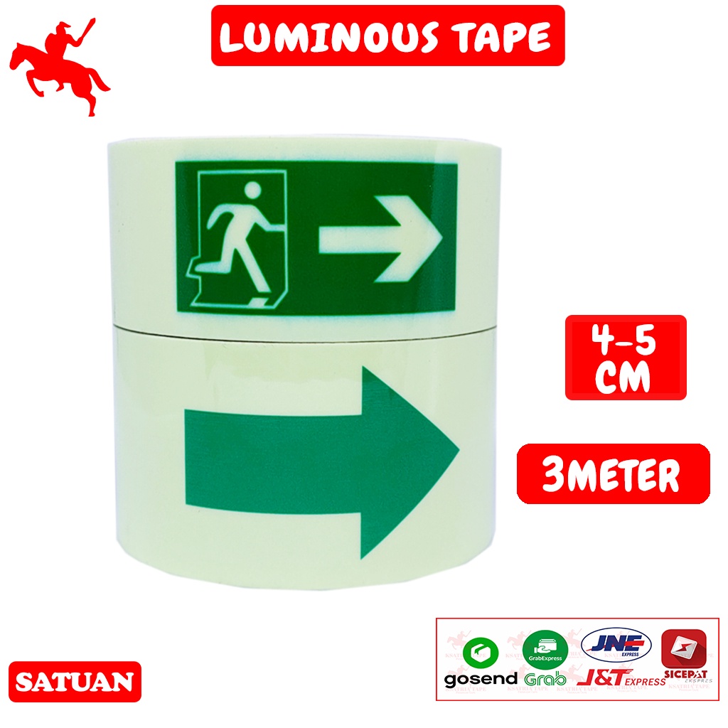 

Lakban Glow in The Dark-Warna Hijau / Luminous Tape 4-5CM X 3M