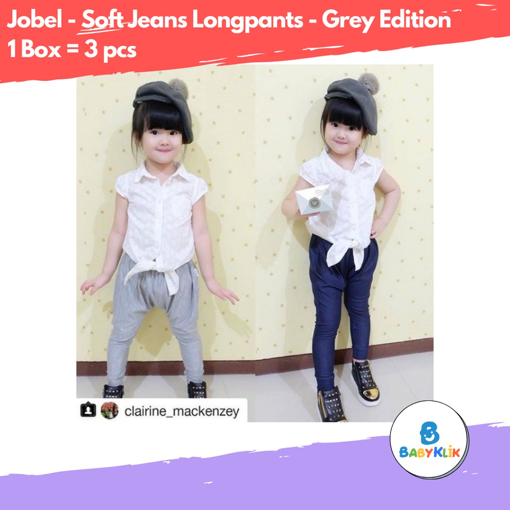 JOBEL BABY LONG PANTS GREY EDITION CELANA PANJANG ANAK 3IN1