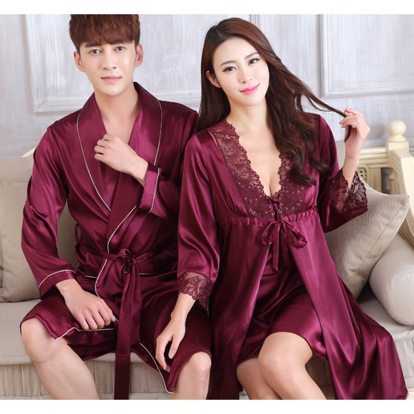 Piyama Couple Satin Impor Baju Tidur Couple Satin Kimono Satin Piyama Pengantin Baru Pys 61 Shopee Indonesia