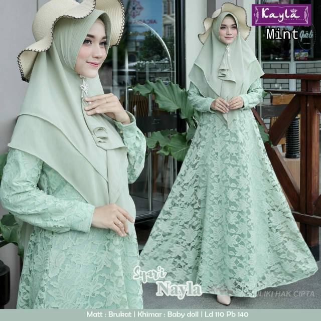 Nayla Gamis Brokat Syari by Kayla