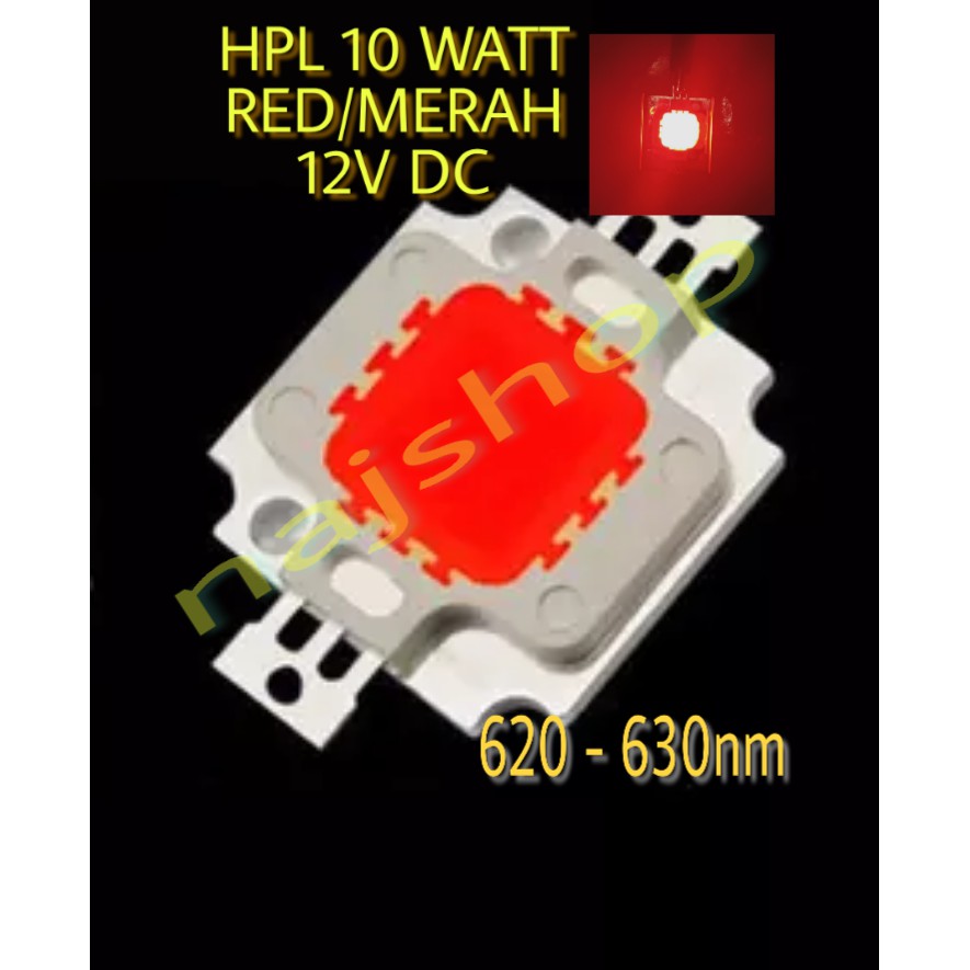 LAMPU LED HPL 10 WATT RED / MERAH SUPER BRIGHT