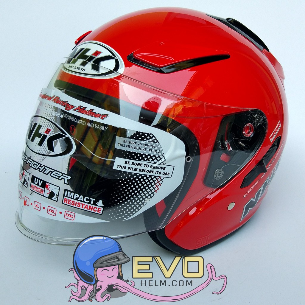 NHK R1_SOLID FIRE RED (DOUBEL VISOR)