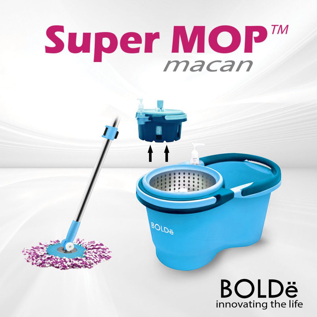 BOLDe Super MOP Macan Alat Pel Praktis Saringan Pengering Bisa Dilepas