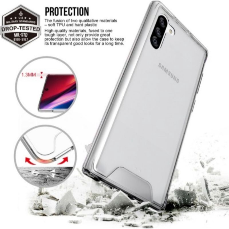 Samsung Note 10 Note 10 Plus Note 10 Lite premium clear case space Military