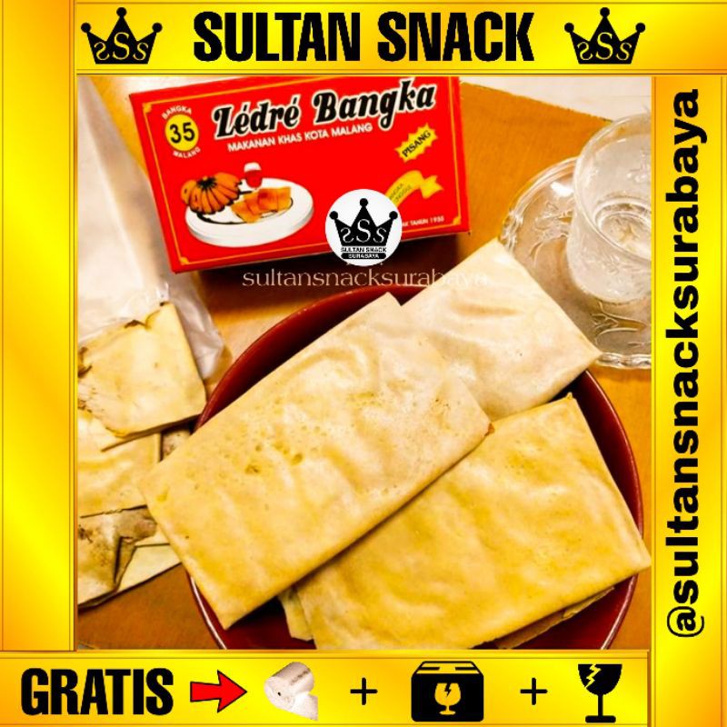 

SULTAN SNACK Ledre Pisang Kecil isi 10 Lembar Bangka 35
