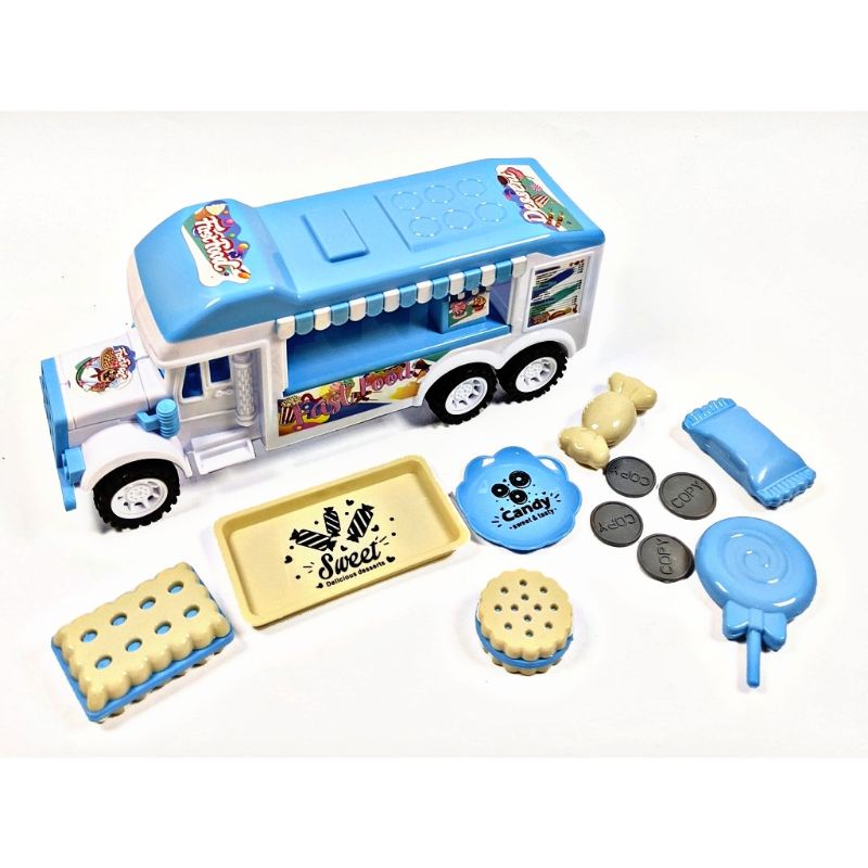 LI 12 MAINAN ES KRIM TRUCK DAN PERMEN / ICE CREAM TRUCK AND CANDY / MAINAN MOBIL JUALAN PERMEN