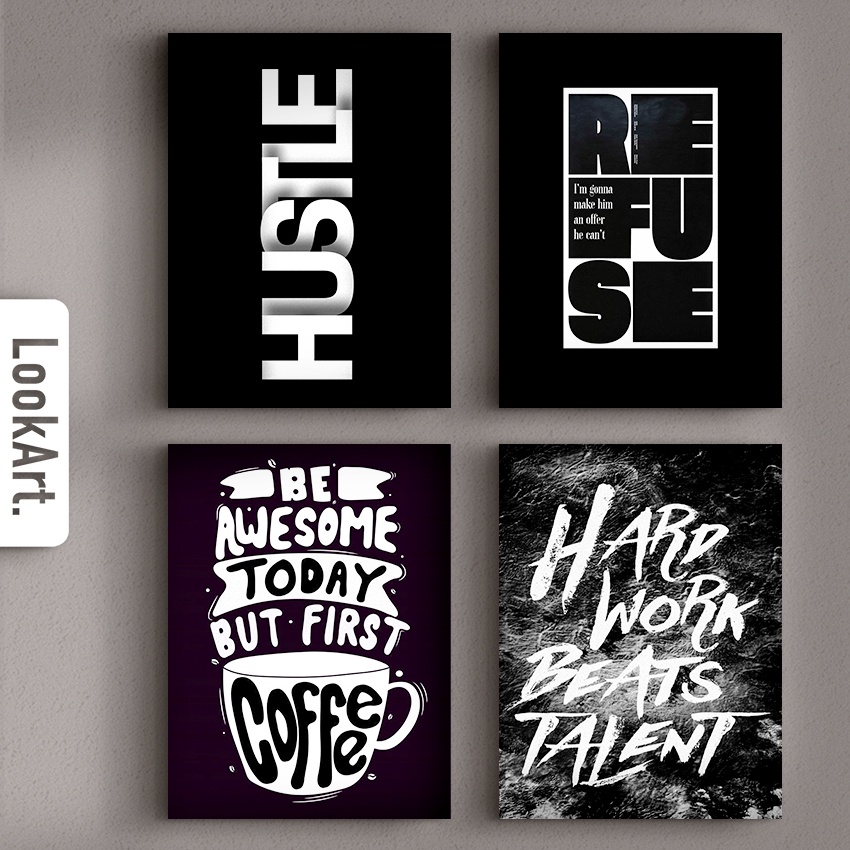 HIASAN DINDING TYPOGRAFI QUOTES KATA BIJAK KATA INSPIRASI KATA MUTIARA WALL DECOR POSTER DEKORASI KA