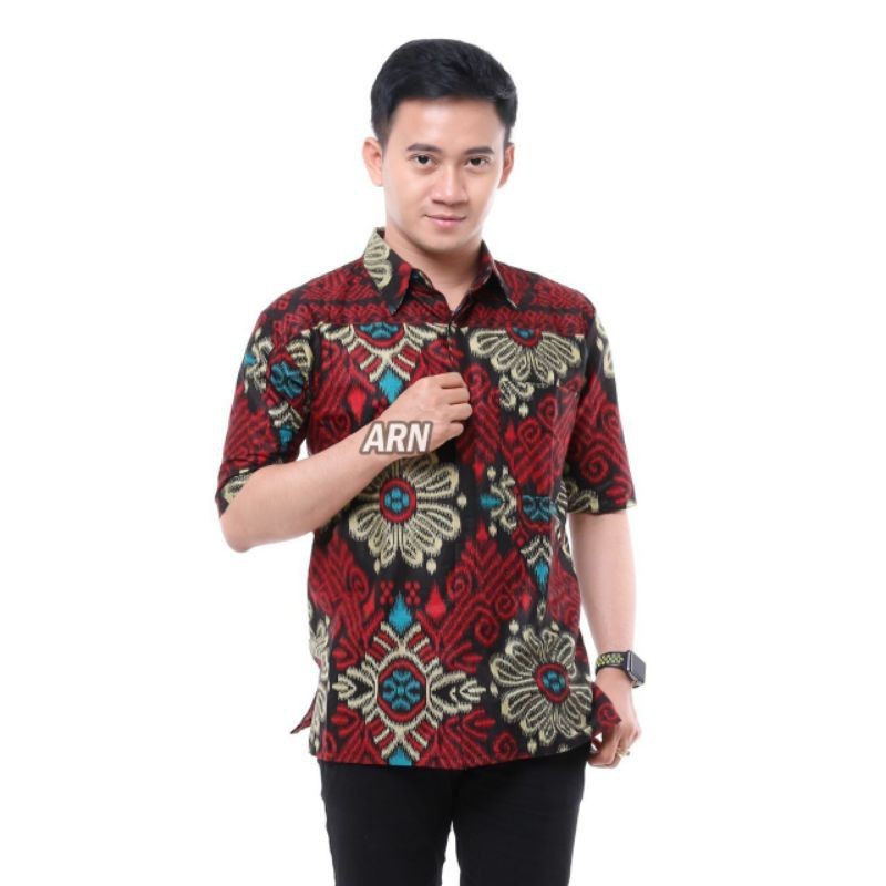 New Arrival Distro Batik Pria Bordir Sogan Hrb026 Batikaf Notoarto Batik Ipnu-ippnu Hem Pria Bel