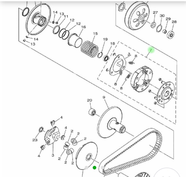 KAMPAS GANDA  ASSY AEROX 155 ASLI ORI YAMAHA B65 E6620 00