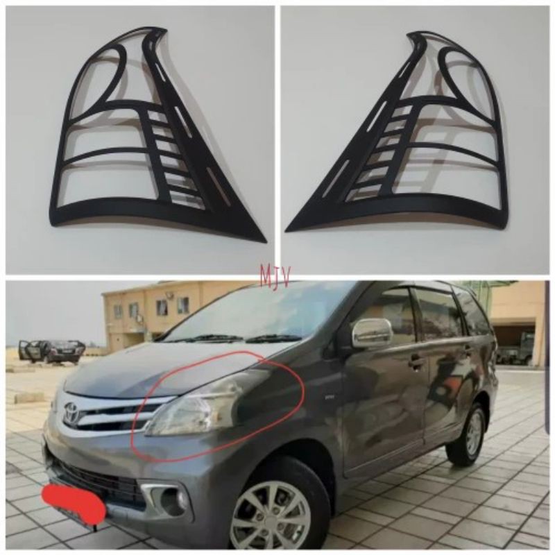 GARNIS LAMPU BELAKANG ALL NEW AVANZA HITAM SET KANAN KIRI