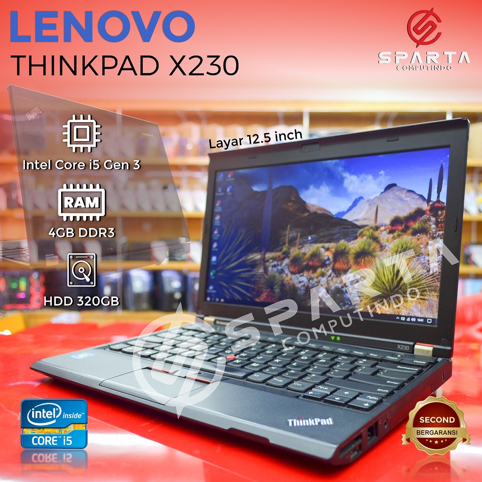 Laptop Lenovo Thinkpad X230 i5 Ram 4 GB HDD 320 GB Second Bergaransi