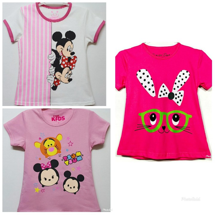 NEWW Baju  Kaos  Anak  perempuan  motif kelinci bunny umur  