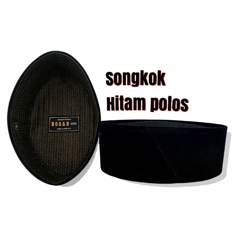 SONGKOK HITAM POLOS TINGGI 9 dan 8 PECI POLOS KUALITAS BAGUS HARGA MURAH