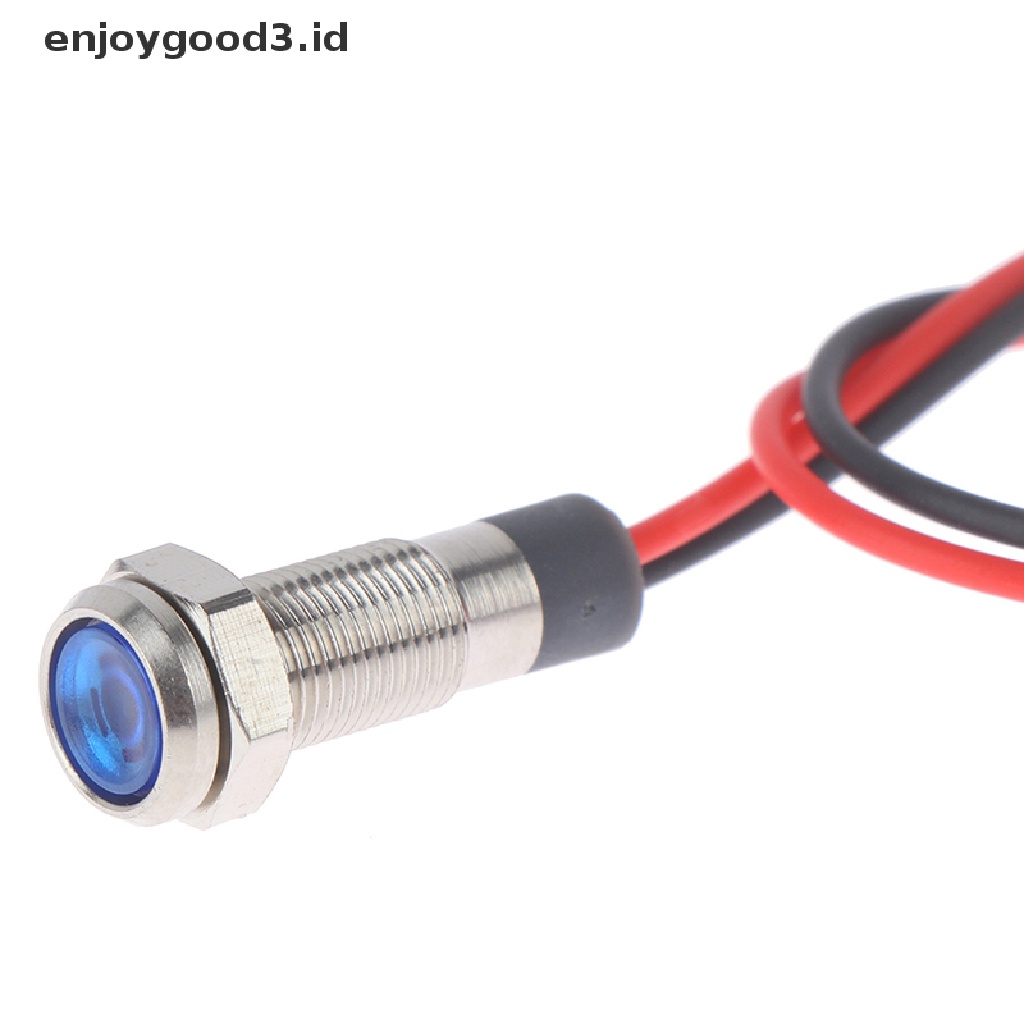 (Id) P67 Lampu Indikator Peringatan Led 6mm 3v 5v 6v 12v 24v 220v Anti Air Bahan Metal