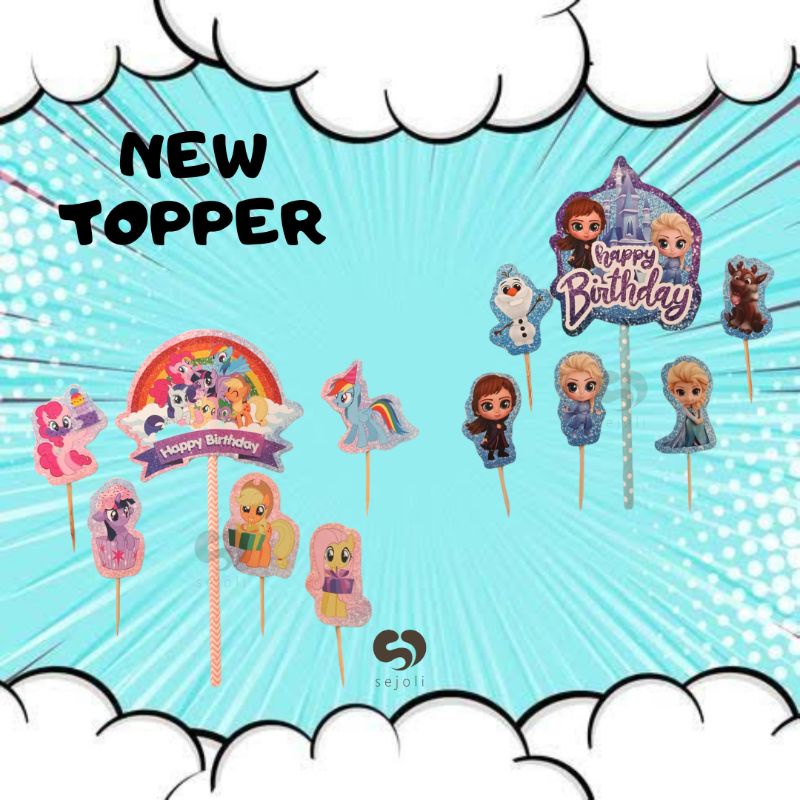 

Paket Cake Topper/ Frozen / My Little Pony /Hiasan Kue/ Topper Kue / TU 140,141