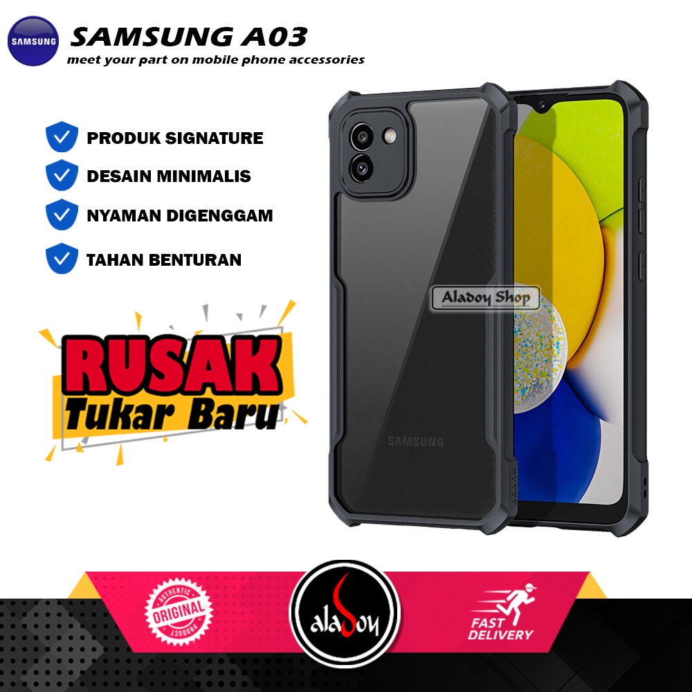 Case Samsung A03 Armor Shield Shockproof Airbag Transparent Premium Softcase