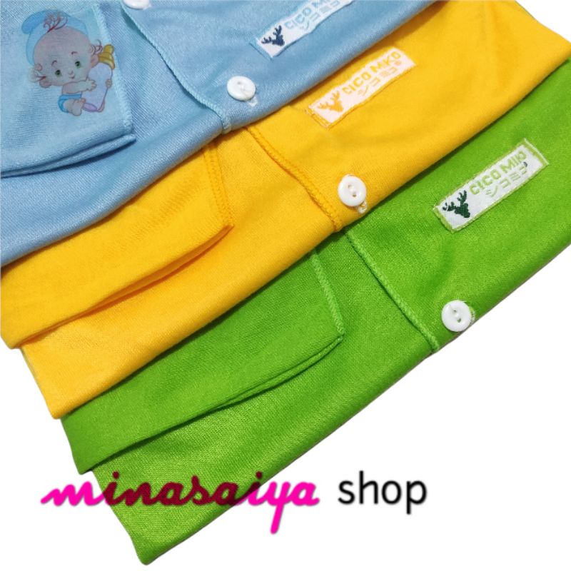 CICO MIKO 3 pcs Baju Bayi Lengan Panjang SNI Baru Lahir Newborn Polos Warna