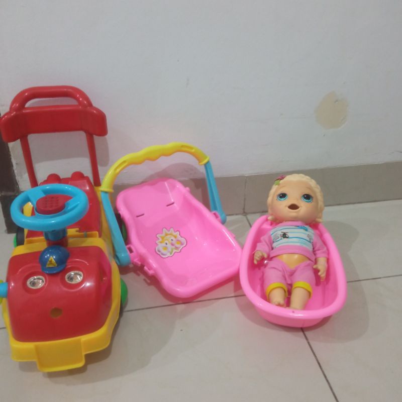 paket peralatan boneka doll baby alive preloved