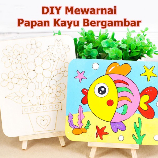 [ORGM] Mainan edukasi anak  DIY mewarnai papan bergambar