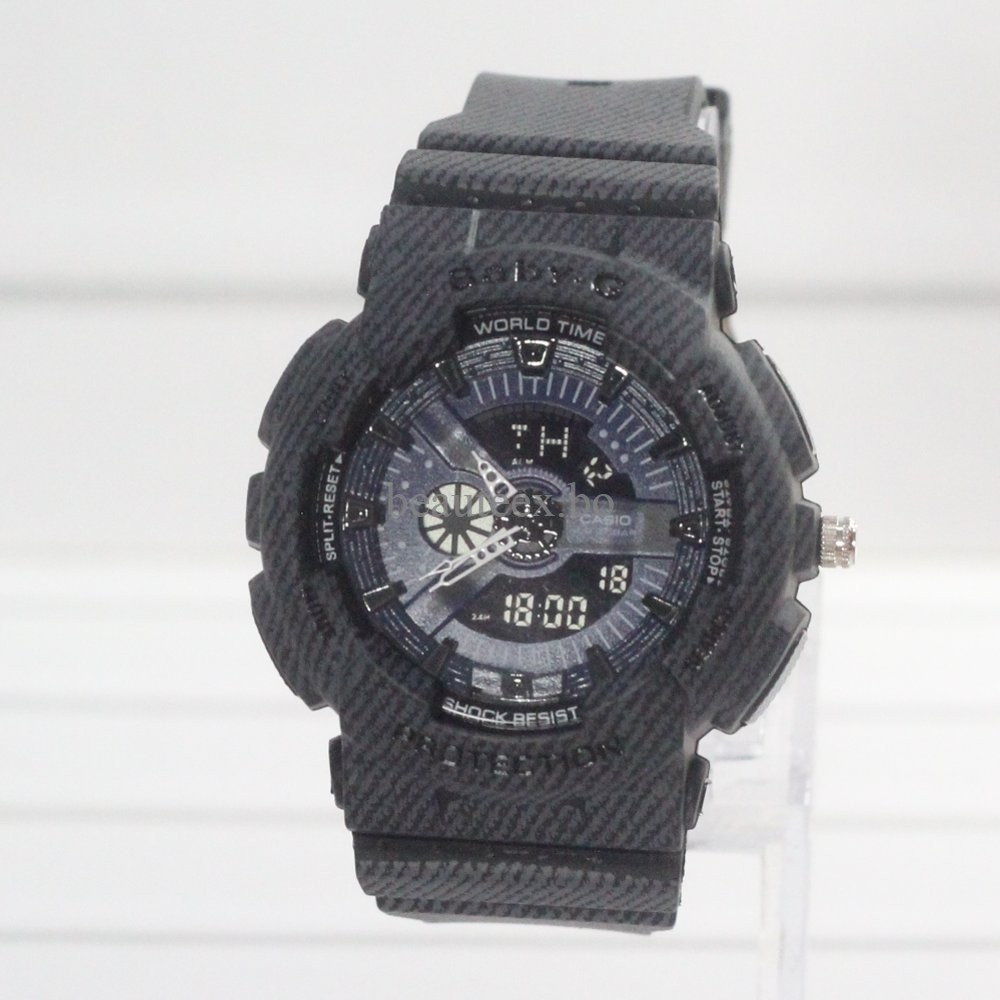 SALE Jam Tangan Wanita Anak Casio Baby-G Dualtime Baby G BGA 110 Jeans