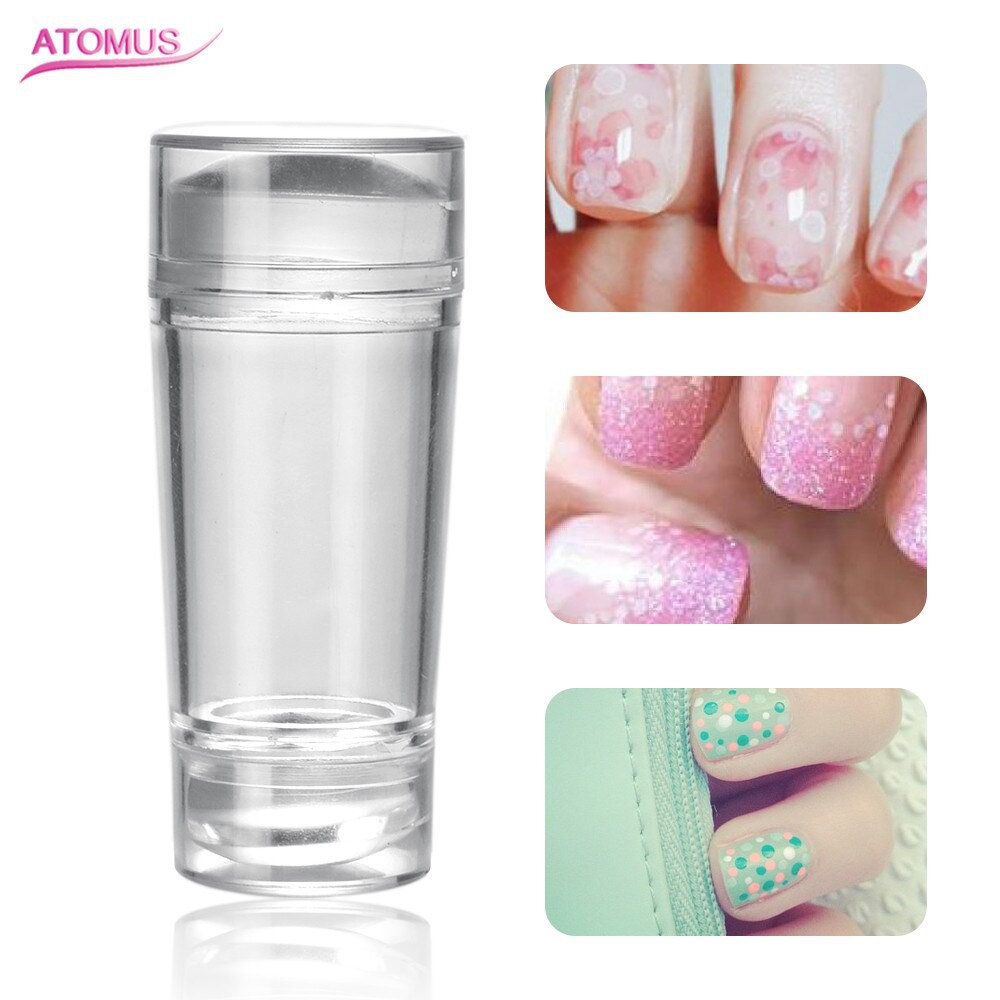 

PRODUK IMPORT Transparent Clear Silicone DIY Nail Art Stamping Stamper Scraper Plate Transfer