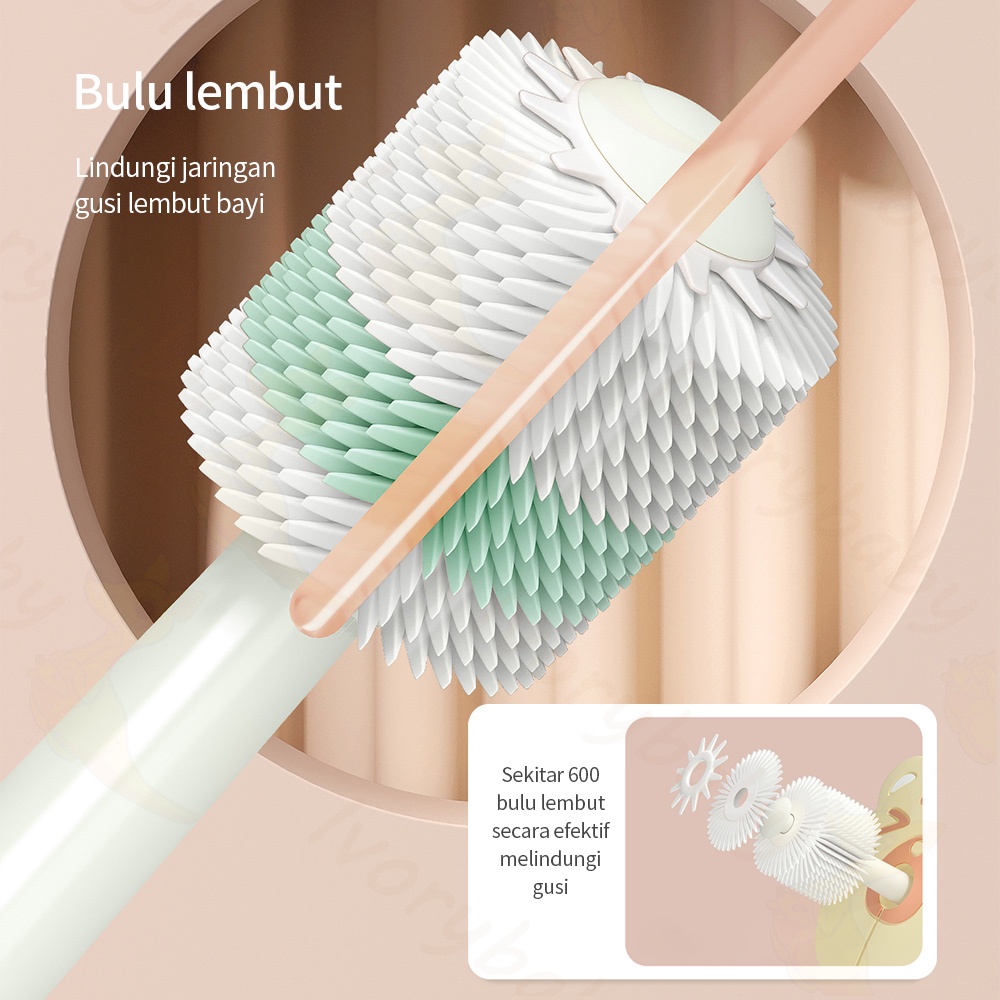 Ivorybaby Sikat gigi anak bayi 1-6 tahun dengan Baffle yang aman toothbrush baby BPA free