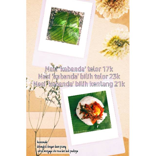 

Nasi 'Kabanda' (pre order,homemade khas minang)