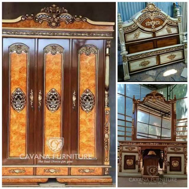 kamar set kayu jati ( lemari pakaian - dipan - meja rias)
