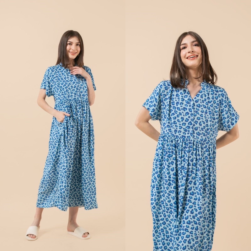 [BISA COD] DASTER KHALIFS BY KHALIFS.SLEEPWEAR | KHALIFS.ID-Zara Leo Sphire Blue