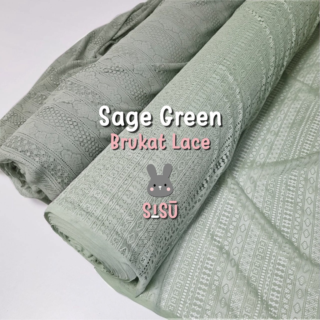 0,5 Meter Kain Brukat malika Brokat Lace Tile Tulle Meteran Motif Salur Garis Bahan Kebaya Dress Gau