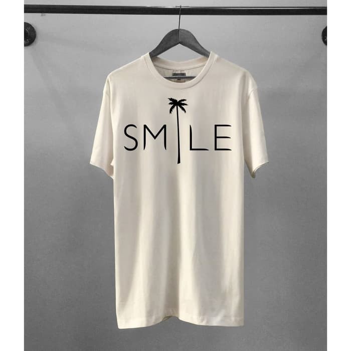AntiMahalMahalShop | Kaos Murah Polos Smil  Baju Kaos Distro Pria Wanita Abu2 Pendek Slimfit