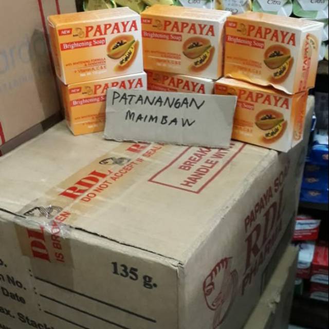 Papaya RDL Brightening Soap sabun pepaya batang PT amosys (Ori 100%l