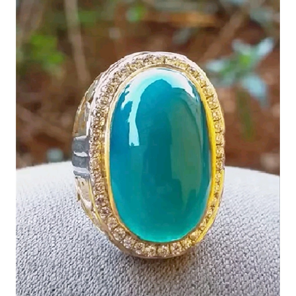 BACAN DOKO batu akik natural bacan doko gulau super krisatal size 13mm