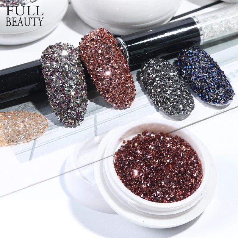 Rhinestone Nailart Zircon Crystal Nail Charm Hiasan Gliter Manik Nailart