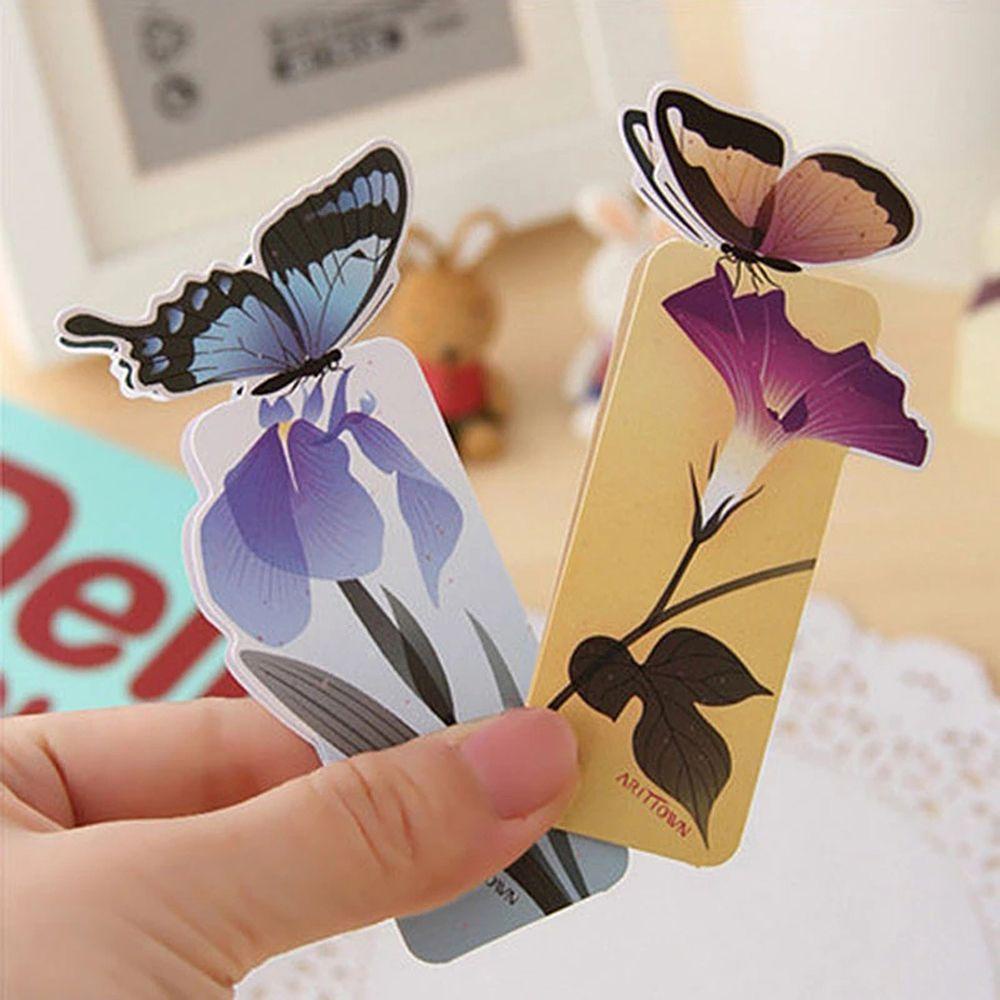 [Elegan] Butterfly Bookmark Baca Aksesoris Penanda Halaman Buku Anak Label Halaman Bantu Membaca Perlengkapan Sekolah Membaca Bookmark