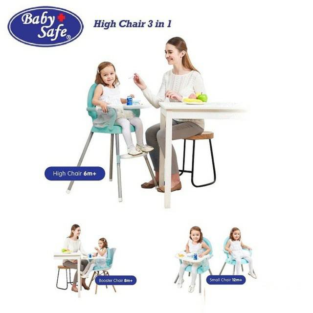 HC05 HC05G &amp; HC05P Baby safe high chair 3 in 1 Kursi makan bayi (Kursi tinggi bayi) Booster set