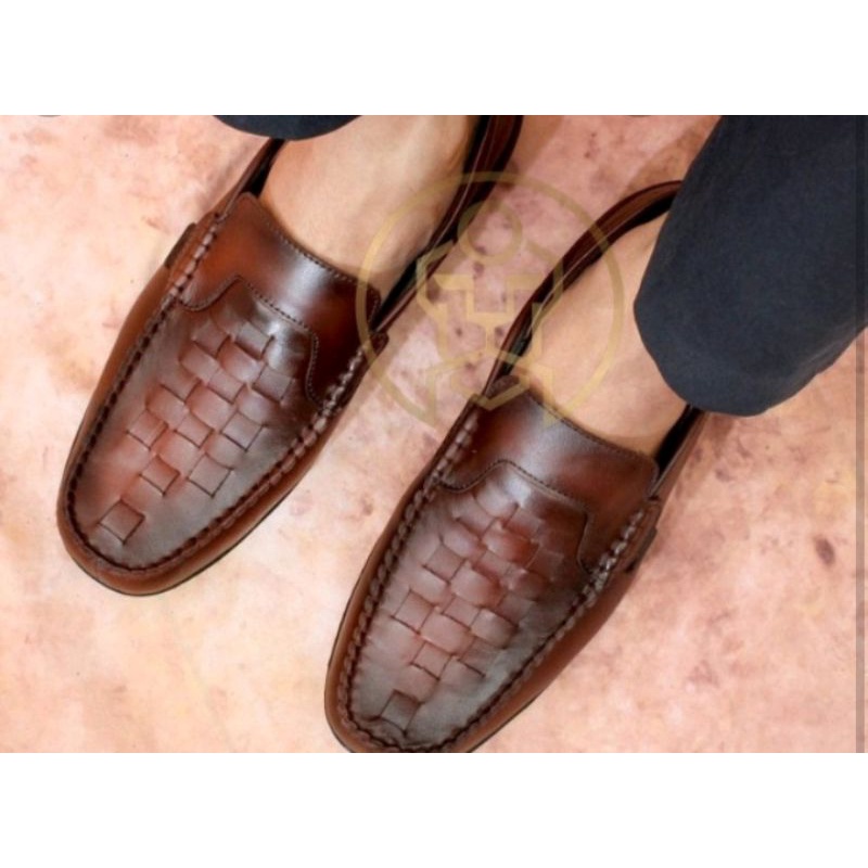 SEPATU KULIT PRIA CASUAL-SEPATU KANTOR PRIA CASUAL-PANSUS HITAM