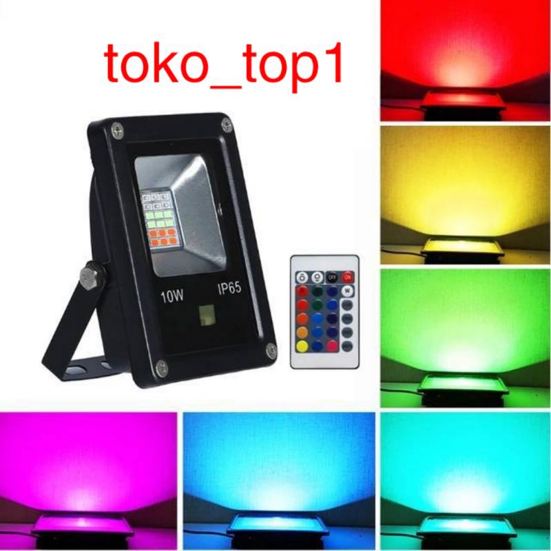 KAP SOROT 10W RGB SLIM SMD  IP65 OUTDOOR MAUPUN INDOOR/ KAP BIGPOWER  RGB REMOT