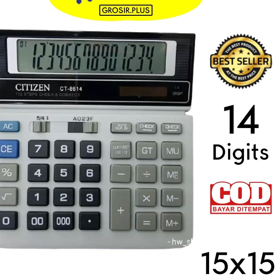 

Best - Kalkulator CT 8614 14 Digit - Kalkulator Check / Kakulator Dagang Besar / Calculator CT 8614 Murah ~