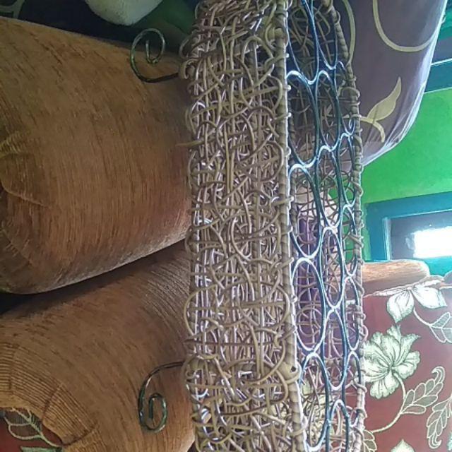 Keranjang Air Mineral / Tempat Aqua Gelas Rotan Sintetis Isi 16