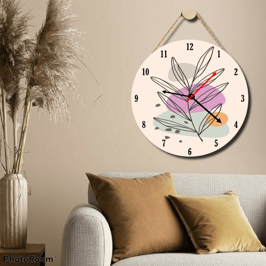 Jam Dinding Aesthetic Minimalis / Jam Dinding Kayu Minimalis Aesthetic / Jam Dinding