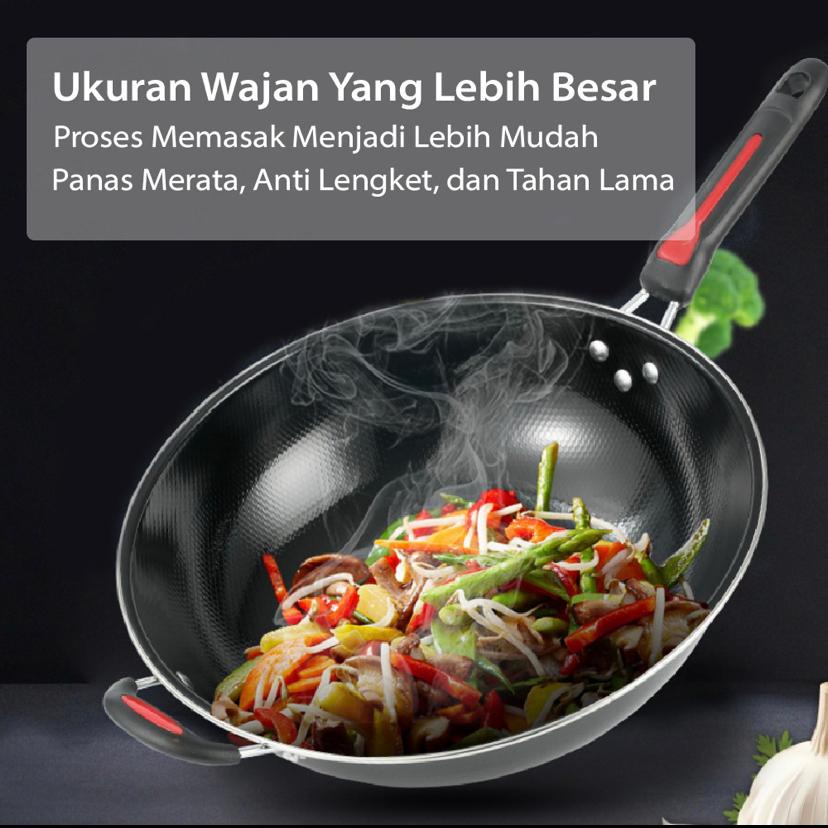 WAJAN STAINLESS / WAJAN TEFLON / PANCI ENAMEL / WAJAN ENAMEL ANTI LENGKET FREE PACKING BUBBLE FBL